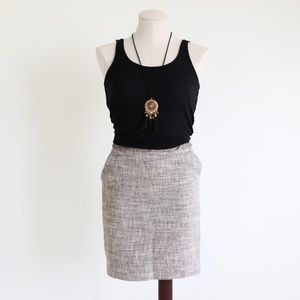Ann Taylor Fringe Tweed Skirt